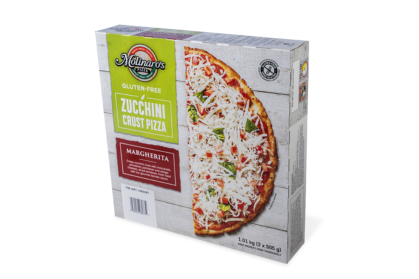 Molinaros Gluten-Free Zucchini Crust Margherita Pizza